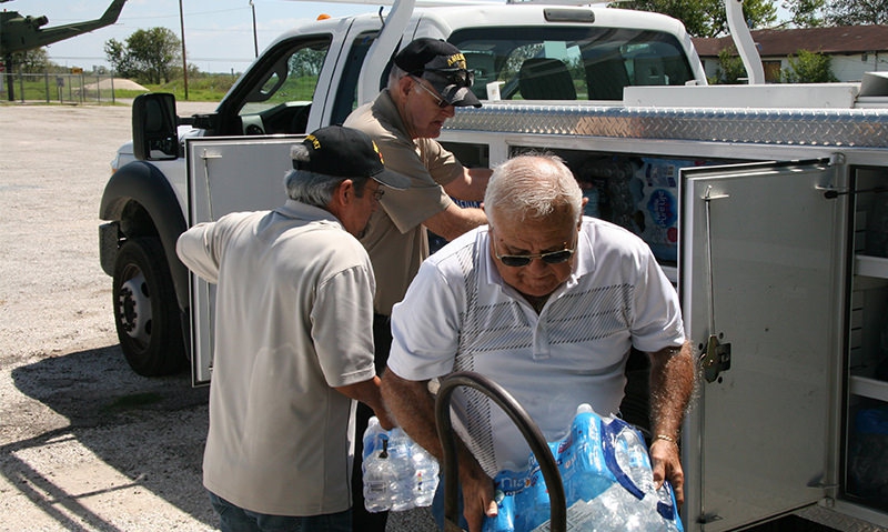 Legion national staff deliver relief supplies to Texas