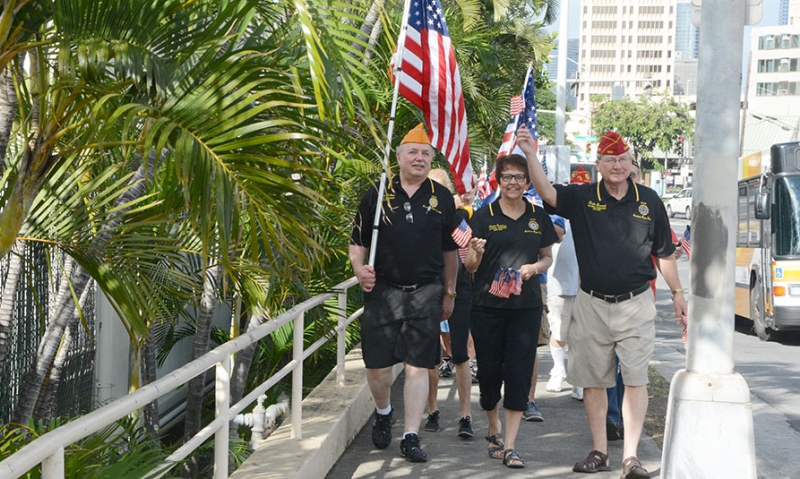 Legion family leads veterans walk in Hawaii