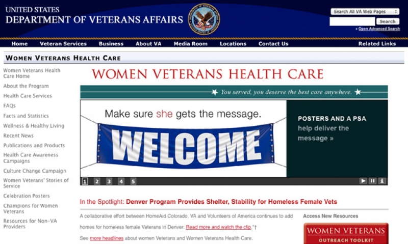 Women veterans health-care site available