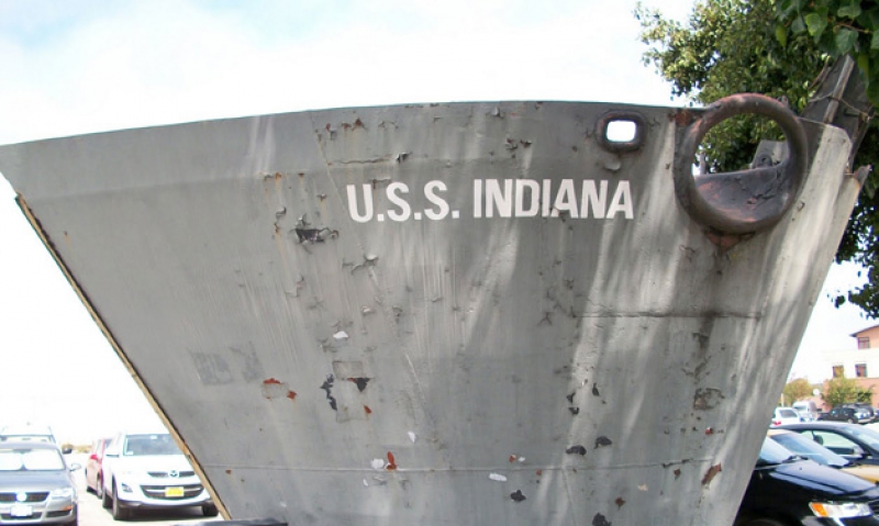University adds USS Indiana prow to collection