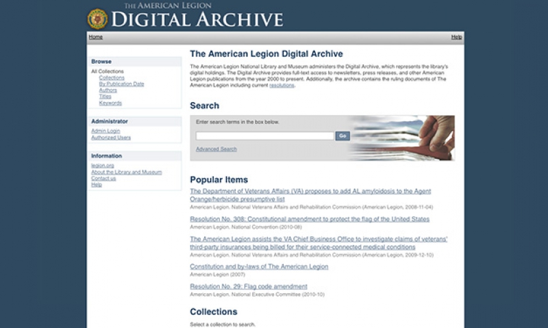 View the Legion's new digital archive