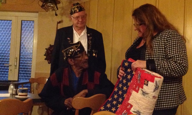 Quilts of Valor Foundation makes a presentation