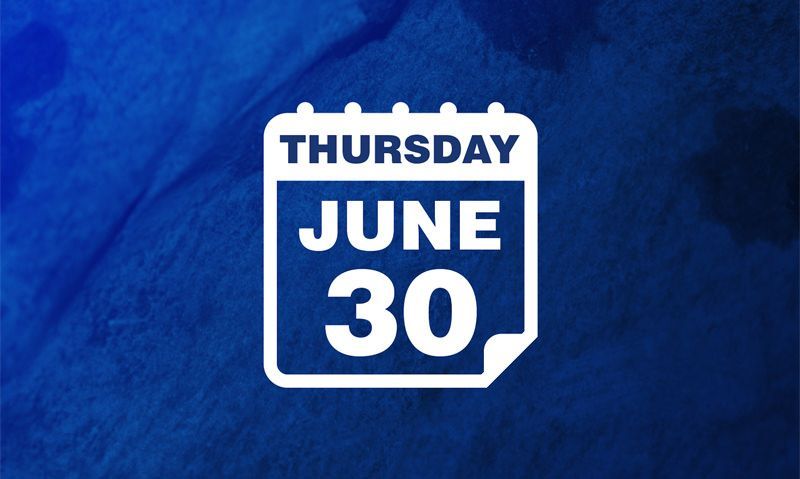 Training Tuesday moved to 7 p.m. ET Thursday, June 30