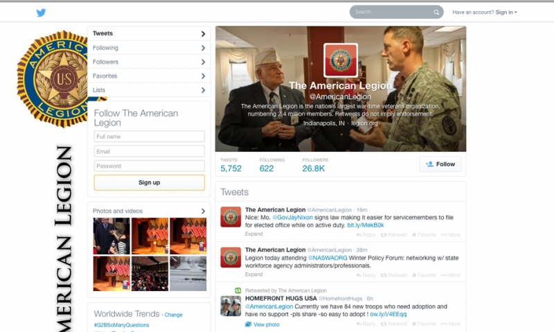 Follow The American Legion on Twitter