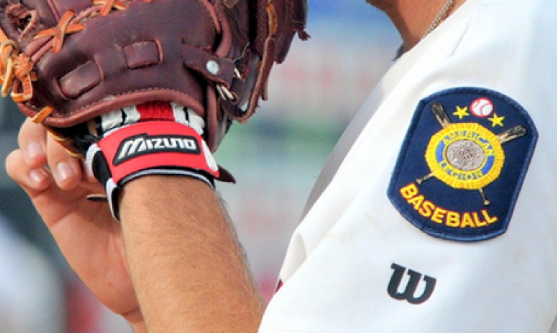 Screen-print baseball emblem on uniforms