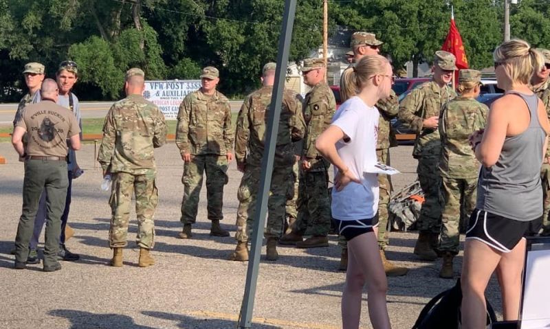 Iowa post’s ruck event meant to show support for area National Guardsmen