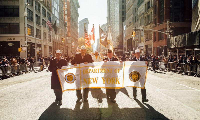 American Legion podcast co-hosts join in NYC Veterans Day Parade