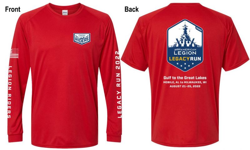 July 28 the deadline to order 2022 Legacy Run shirts in time for ride