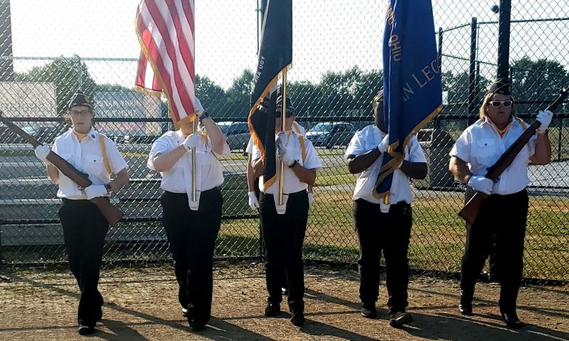 College students, staff form all-female color guard