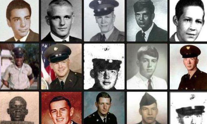 At least one photo found for every veteran honored on Vietnam memorial