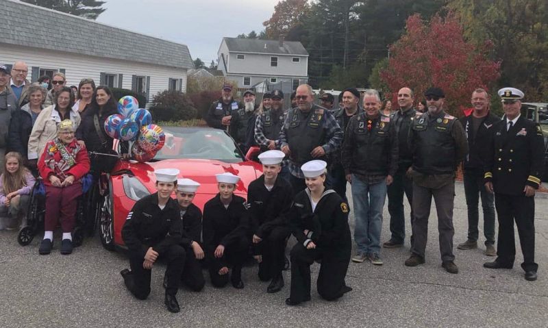 New Hampshire Legion Riders chapter helps lead birthday celebration for 100-year-old veteran