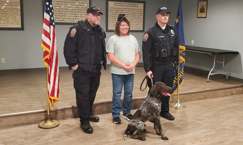 Police dog named in support of Ohio Legion post