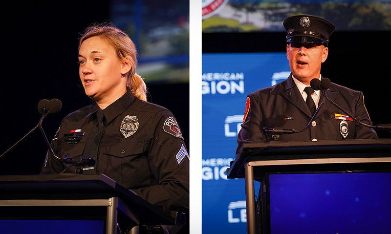 Nebraska police officer, Connecticut firefighter  honored during national convention