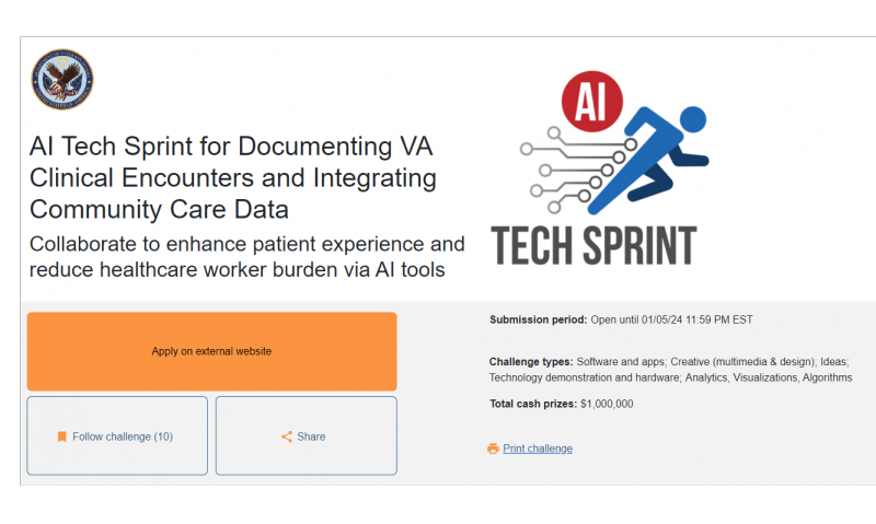 VA launches $1 million AI tech competition to reduce health-care worker burnout