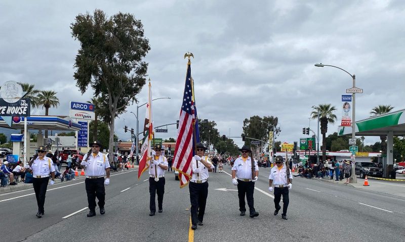 California post color guard leads local Cinco de Mayo parade